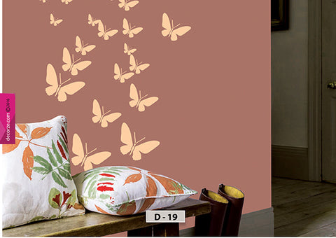 Butterfly stencil designs for living room and kids room design ideas, Butterfly Stencil, D-19