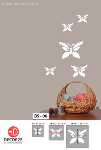 Wall covering with best butterfly stencil designs,BS-06