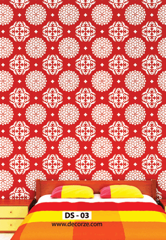 Stencils for painting,Damask stencil , DS-03