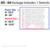 Damask wall stencils pictures, DS-04 - Decorze