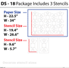 Wall painting stencil designs  home and kitchen, DS-18 - Decorze