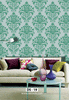 damask pattern, large damask stencil,  DS-19