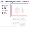 Stencil for easy DIY decor stencil, DS-23