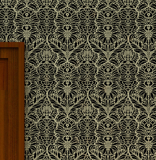 Damask wall stencils pictures, DS-04 - Decorze
