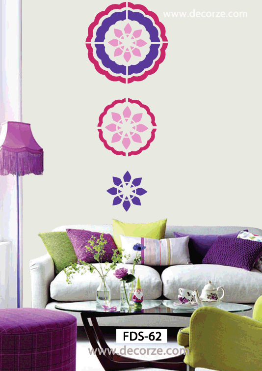 Decorative flower stencil art,FDS-62 - Decorze