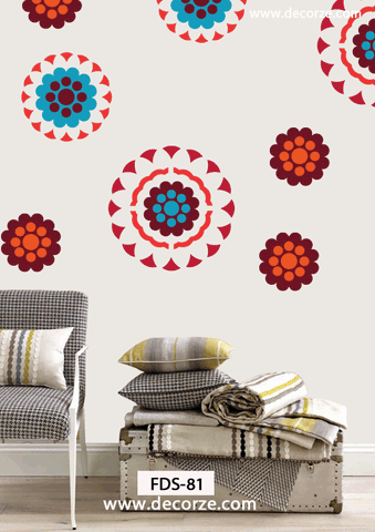 Beautiful flower stencil for girls room,FDS-81