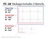 Reusable flower wall stencil design, FS-28