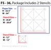 Easy way to paint wall like flower wall stencil reusable stencil, FS-36