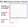 Large flower wall stencil ideas, FS-39