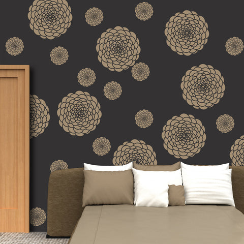 Flower pattern for stencilling & decorative painting,  FS-18