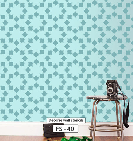 Large flower wall stencil ideas, FS-39