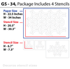 Modern Reusable Wall Stencil, GS-34