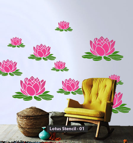Customize Lotus Stencil Design