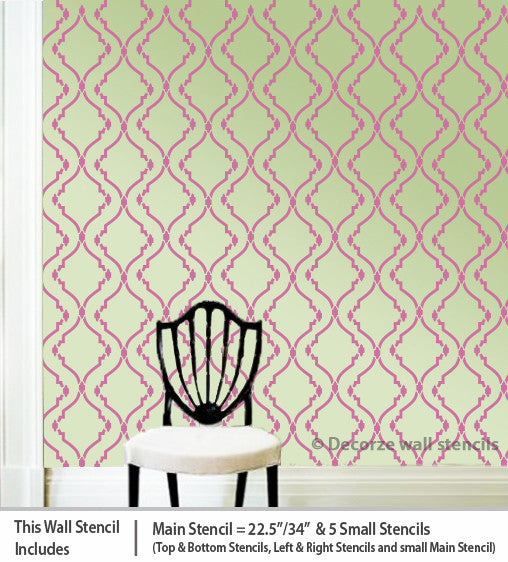 Moroccan wall stencil
