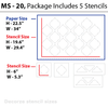 Beautiful reusable moroccan stencil, MS-20