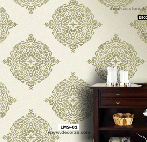 Large Motif stencil, reusable large traditional motif stencil, LMS-03