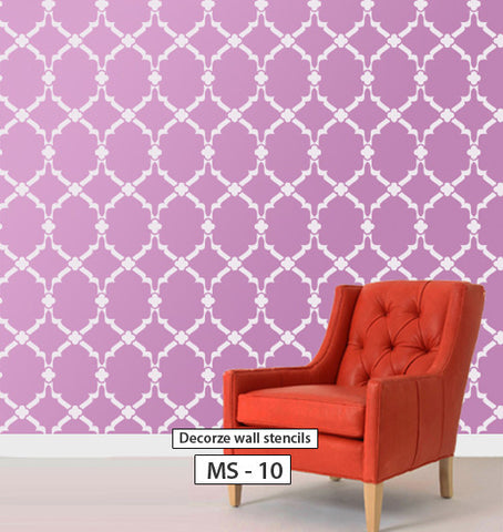 Moroccan large wall stencil design, MS-10