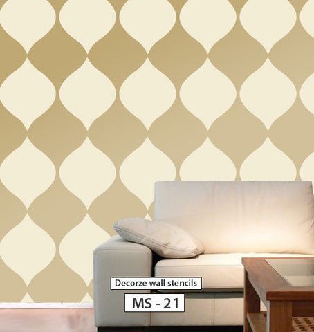Moroccan pattern stencil for wall, MS-21