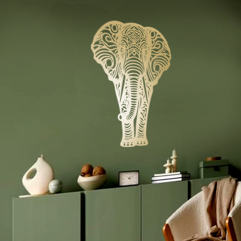 Elephant Gold Wall Sticker – 23 x 18 Inch PVC