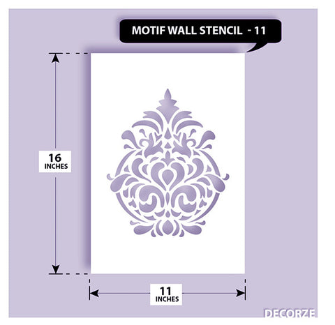 Indian Paisley/Motif Stencil, MWS-11