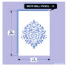 Living room traditional wall painting designs, Paisley, Motif Stencil, MWS-13