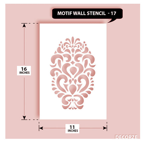 Indian Paisley/Motif Stencil, MWS-17