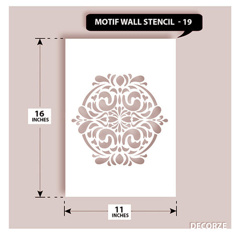 Indian Paisley/Motif Stencil, MWS-19