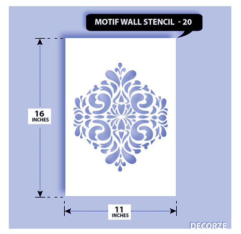Indian Paisley/Motif Stencil, MWS-20