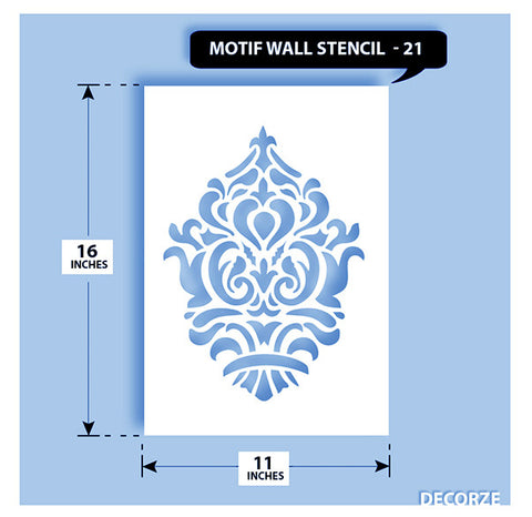 Indian Paisley/Motif Stencil, MWS-21