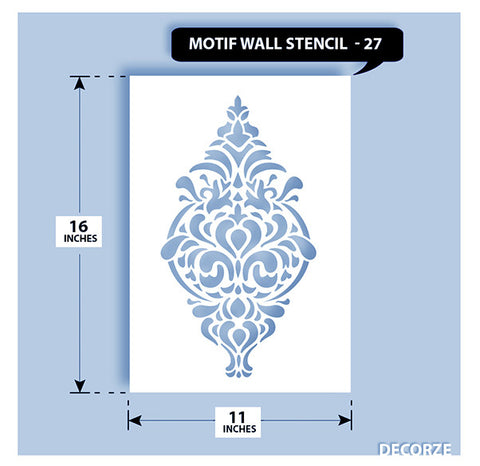Indian Paisley/Motif Stencil, MWS-27