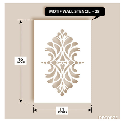 Indian Paisley/Motif Stencil, MWS-28