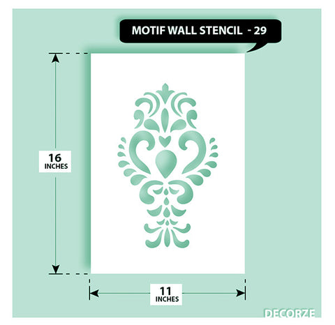 Indian Paisley/Motif Stencil, MWS-29