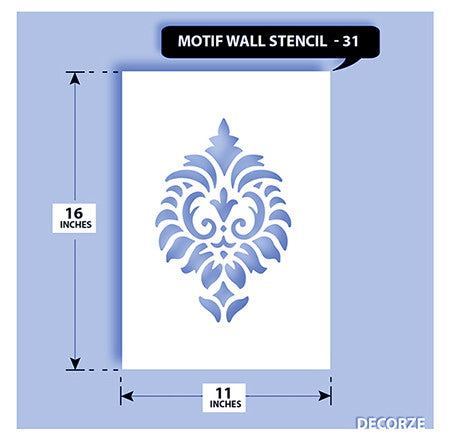 Indian Paisley/Motif Stencil, MWS-31