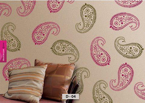Mango motif Design for wall painting, indian traditional mango motif wall designs, D-04