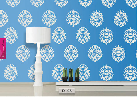 Indian motif design for wall painting, Classic Motif Stencil, easy painting ideas, D-08