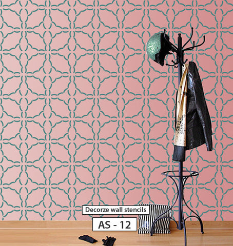 stencil for wall decor allover stencil pattern, AS-12