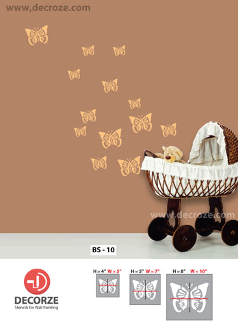 Long time staying designs and ideas with butterfly stencil,BS-10