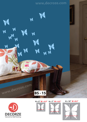 Butterfly stencils for kids room decoration