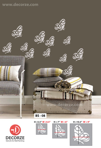 Fashionable wall stencils for small butterfly,BS-08