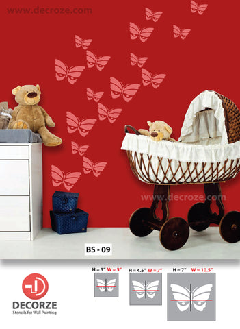 Small butterfly  designs and excelent wall painting designs BS-09