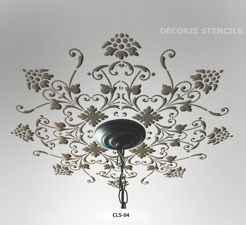 Ceiling painting stencil ideas, CLS-04