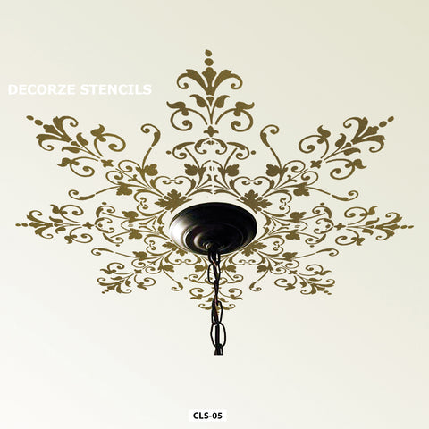 Ceiling stencil design for floor, CLS-05
