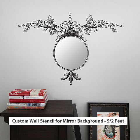 Custom Wall Stencil for Mirror Background - 5/2 Feet