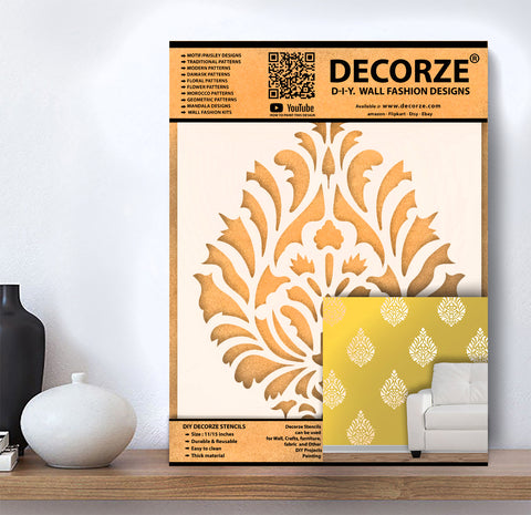 Paisley | Motif | Paisley Pattern | wall stencils | indian designs | wall stencil design