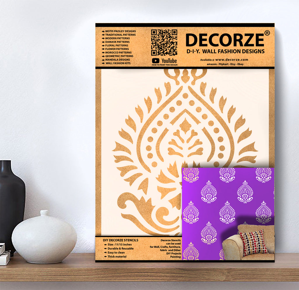 Paisley | Motif | Paisley Pattern | wall stencils | indian designs ...