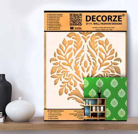 Paisley | Motif | Paisley Pattern | wall stencils | indian designs | wall stencil design -DMWS-77