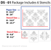 Stencil cutting designs, DS-01 - Decorze