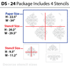 Size image for damask stencil