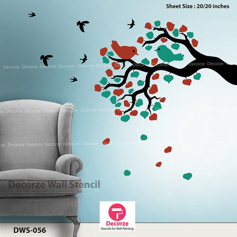 Floral Tree Branch art painting for bedroom wall arts | Wall Painting Designs | Painting Ideas DWS-56