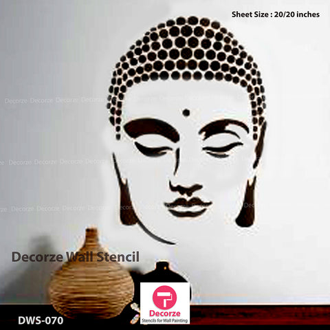 Buddha Stencils | Buddha art painting | Buddha Stencil Painting | Wall Painting Designs | Painting Ideas DWS-70